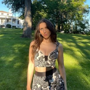 FLORAL BLACK & WHITE MATCHING SET - EXPRESS
